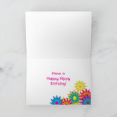 De grappige Verjaardag Hippy van Flower power van Kaart (Binnen)