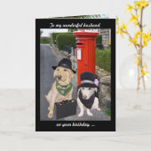 De grappige Verjaardag van de Echtgenoot van het Kaart (Gele Bloem)