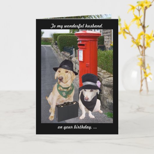 De grappige Verjaardag van de Echtgenoot van het Kaart (Gele Bloem)