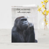De grappige Verjaardag van de Gorilla, het Kaart (Gele Bloem)