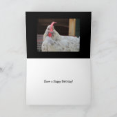 De grappige Verjaardag van de Haan Kaart (Binnen)