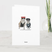 De grappige Verjaardag van de Kat van de Fietser Kaart (Achterkant)