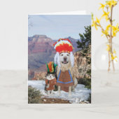 De grappige Verjaardag van de Kat & van de Kaart (Gele Bloem)