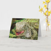 De grappige verjaardag van de leguaan kaart (Gele Bloem)