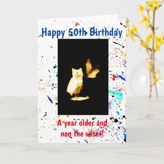 De Grappige Verjaardag van de Oude dag Kaart (Gele Bloem)