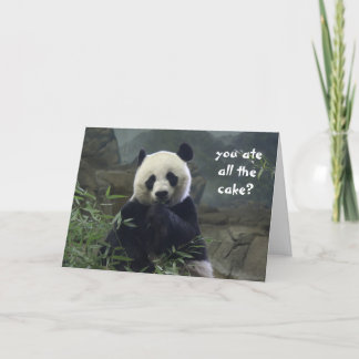 De grappige Verjaardag van de Panda, geen cake? Kaart