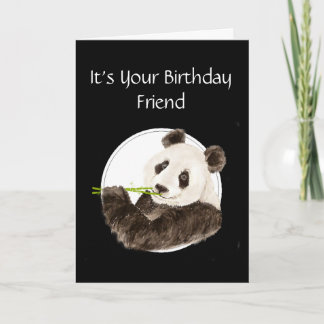 De grappige, Verjaardag van de Vriend, Panda, Kaart