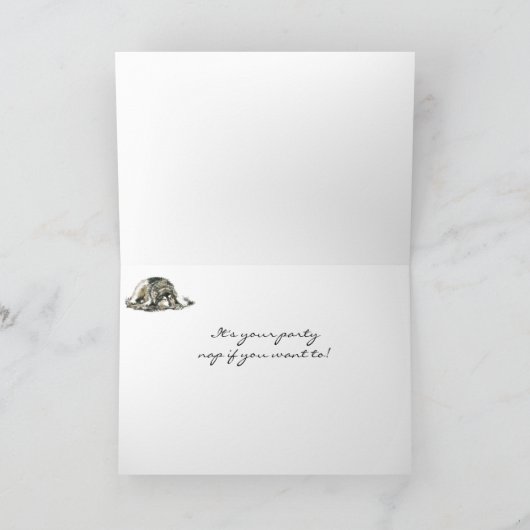 De grappige Verjaardag van de Zoon vermoeide Kaart (Binnen)