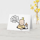 De grappige Verjaardag van het Baby Kaart (Gele Bloem)