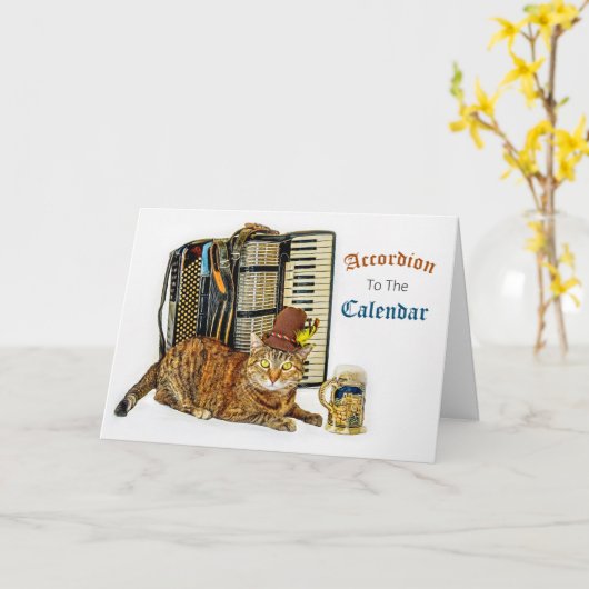 De grappige Verjaardag van het Kat van de Kaart (Gele Bloem)