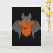 De grappige verliefde romantische vampier van kaart (Gele Bloem)