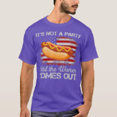 De grappige vierde juli-partij van de hotdog komt t-shirt (Voorkant)