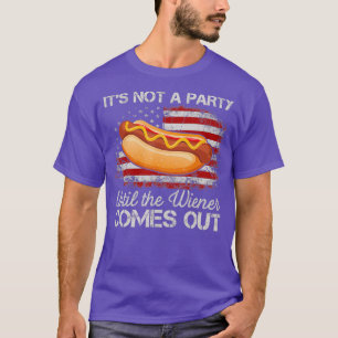 De grappige vierde juli-partij van de hotdog komt  t-shirt