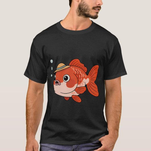 De grappige vis met de hoed t-shirt (Voorkant)
