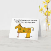 De grappige Vrouw van de Echtgenoot van het Thema Kaart (Gele Bloem)