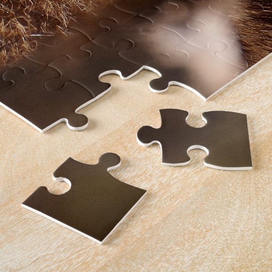 De grappige Wasbeer die het is uit Tong plakken Legpuzzel (Zijkant)