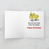 De grappige Wensen van de Verjaardag - Piepkuiken Kaart (Binnen)