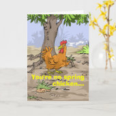 De grappige Wensen van de Verjaardag - Piepkuiken Kaart (Gele Bloem)