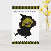 de grappige wenskaarten van Halloween Kaart (Gele Bloem)