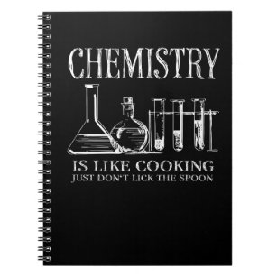 De grappige wetenschap van de studenten chemie is  notitieboek
