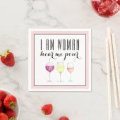 De grappige wijnkaart van de vrouw servet (Insitu)