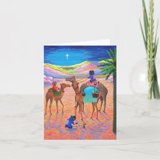 De grappige Wijzen Creationarts van de Kameel van Feestdagen Kaart (Voorkant)