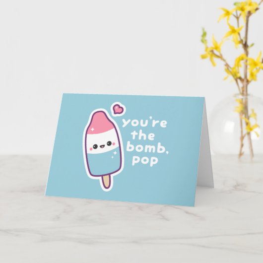 De grappige Woordspeling van Vaderdag Kaart (Gele Bloem)