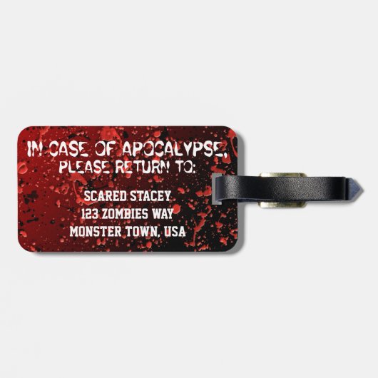 De grappige Zombieën | Apocalyps u stellen Bagagelabel (Achterkant horizontaal)