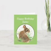 De grappige Zuster van de Verjaardag Al Konijn van Kaart (Voorkant)