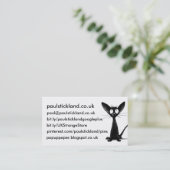 De grappige Zwarte Douane van de Kat Visitekaartje (Staand voorkant)