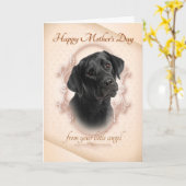 De grappige Zwarte Kaart van het Moederdag van het (Gele Bloem)