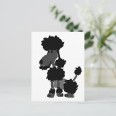 De grappige Zwarte Originele Kunst van de Poedel Briefkaart (Staand voorkant)