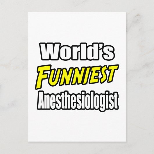 De grappigste anesthesioloog ter wereld briefkaart (Voorkant)