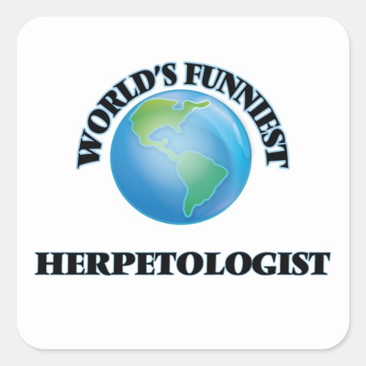 De grappigste herpetoloog ter wereld vierkante sticker (Voorkant)