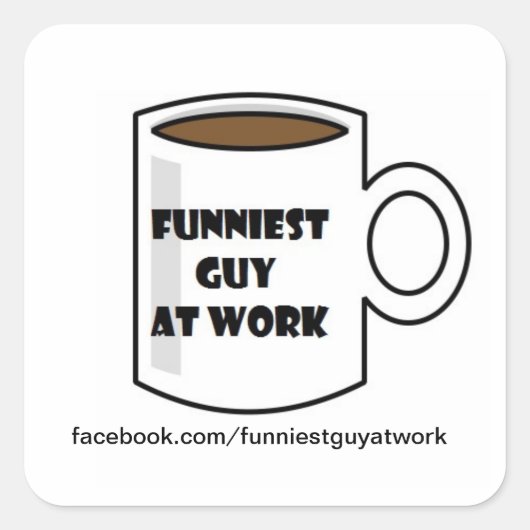 De grappigste man op het werk — Specificaties Vierkante Sticker (Voorkant)