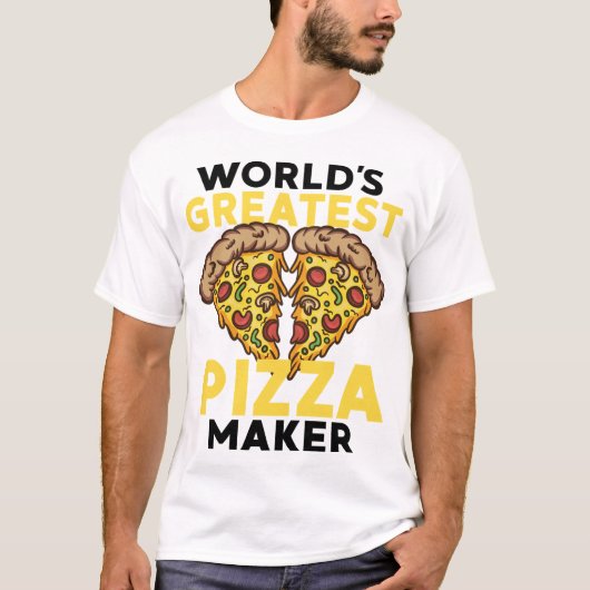 De grappigste Pizza Maker-cadeau voor mannen T-shirt (Voorkant)