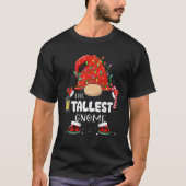 De grappigste Tallest Gnome Santa Hat Matching Red T-shirt (Voorkant)