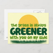 De gras is altijd groener briefkaart (Voorkant / Achterkant)