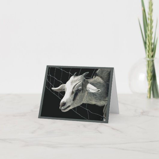 "De gras is altijd groener" - Geitenkaart Kaart (Voorkant)