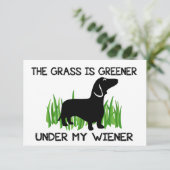 De gras is groener onder mijn vrouw bedankkaart (Staand voorkant)