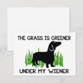 De gras is groener onder mijn vrouw bedankkaart (Voorkant / Achterkant)