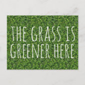 De gras is hier groener briefkaart (Voorkant)