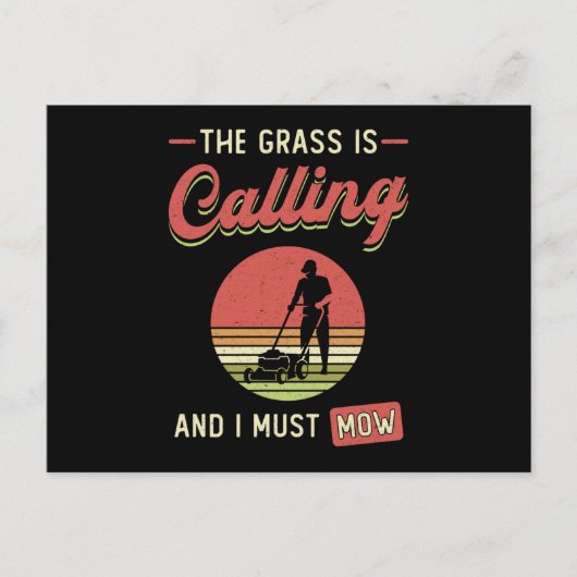 De gras noemt de tuinplant briefkaart (Voorkant)