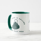 De gras roept en ik moet grappig zijn mok (Voorkant links)