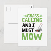 De gras roept en ik moet maaien briefkaart (Voorkant / Achterkant)