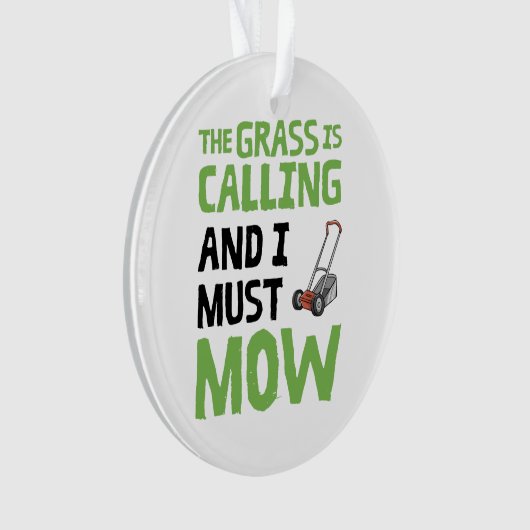 De gras roept en ik moet maaien ornament (voorkant)