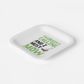 De gras roept en ik moet maaien papieren bordje (Gebogen)