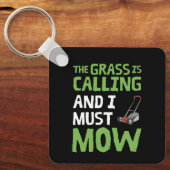 De gras roept en ik moet maaien sleutelhanger (Voorkant)