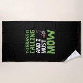 De gras roept en ik moet maaien strandlaken (Voorkant)