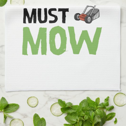 De gras roept en ik moet maaien theedoek (Gevouwen)